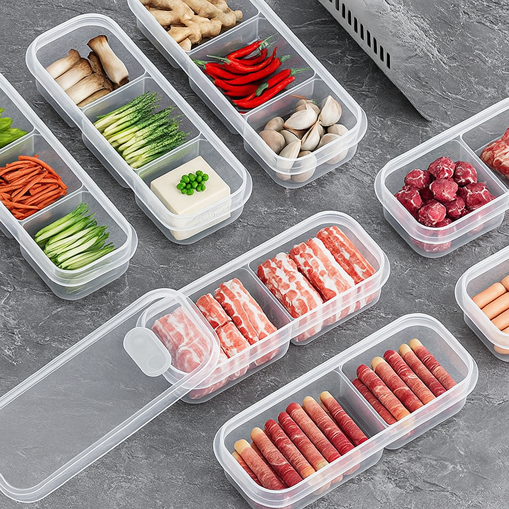 Boîte de rangement pour compartiment de conservation des aliments frais