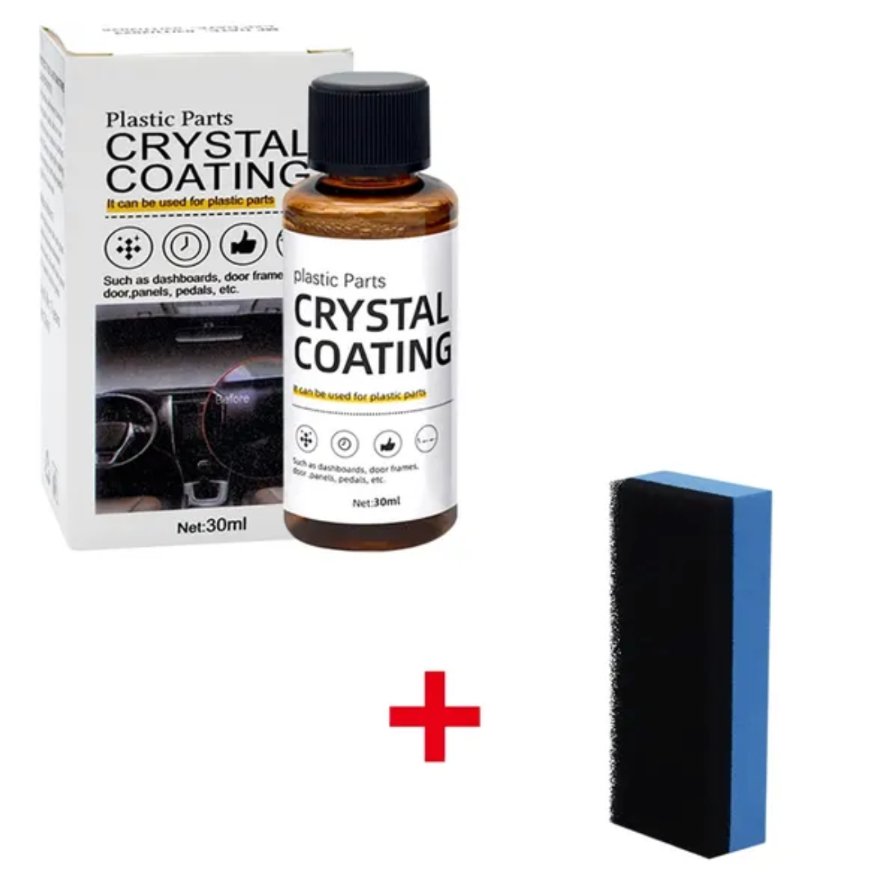 AGENT DE RÉNOVATION DE REVÊTEMENT EN CRISTAL AVEC ÉPONGE