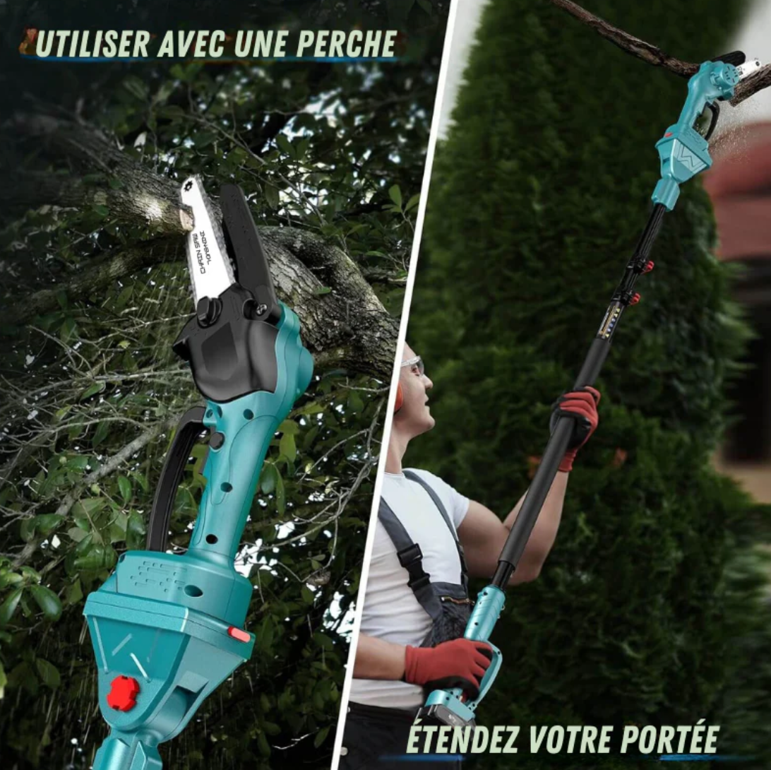 Tronçonneuse sans fil 2 en 1 avec perche