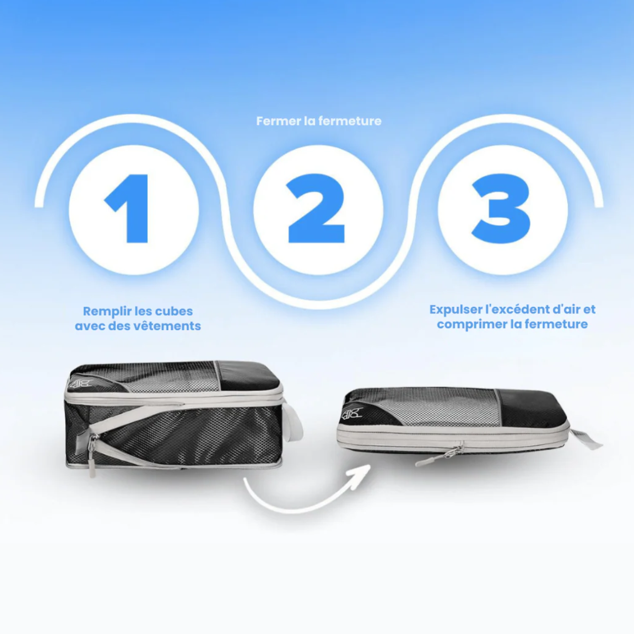 Packzy - Pack de 5 Cubes de compression