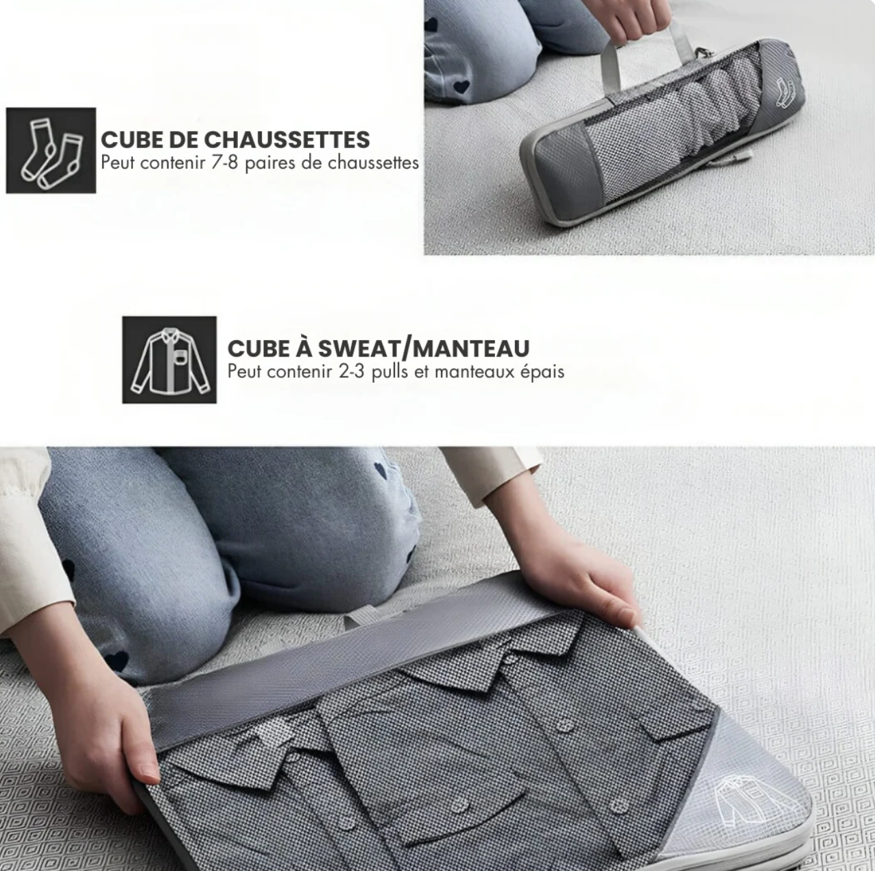 Packzy - Pack de 5 Cubes de compression