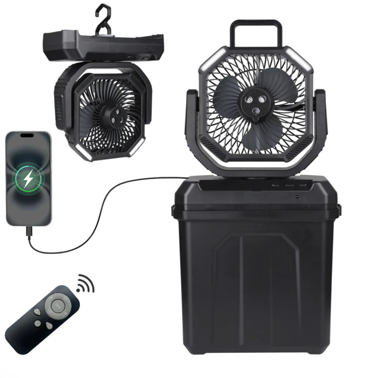 Ventilateur 4 en 1 avec seau de 6 L