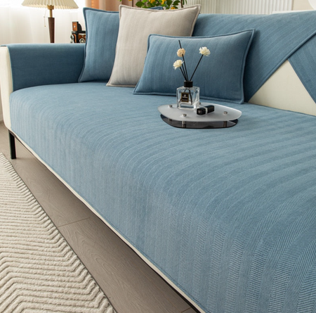 Protège-Canapé Luxueux en Chenille Herringbone