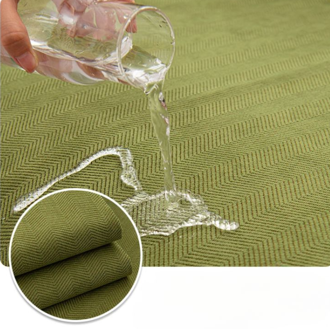 Protège-Canapé Luxueux en Chenille Herringbone