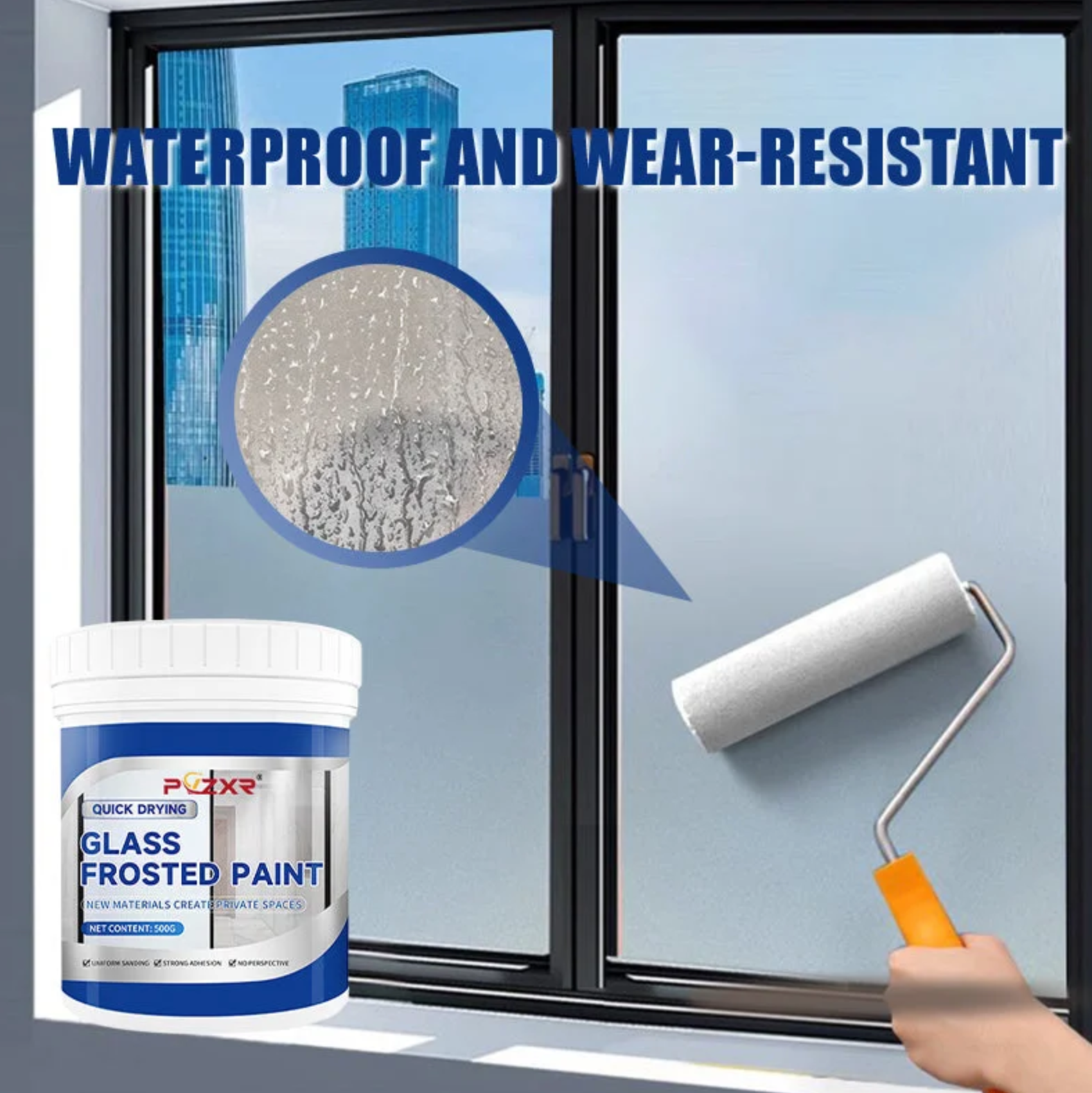 Peinture pour verre dépoli de sécurité à séchage rapide et respectueuse de l'environnement