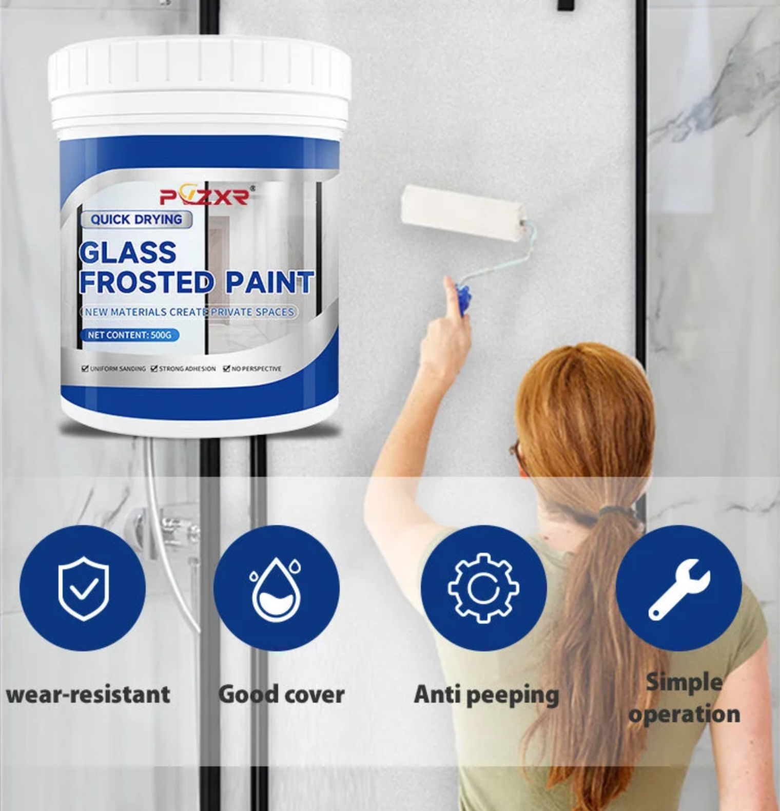 Peinture pour verre dépoli de sécurité à séchage rapide et respectueuse de l'environnement