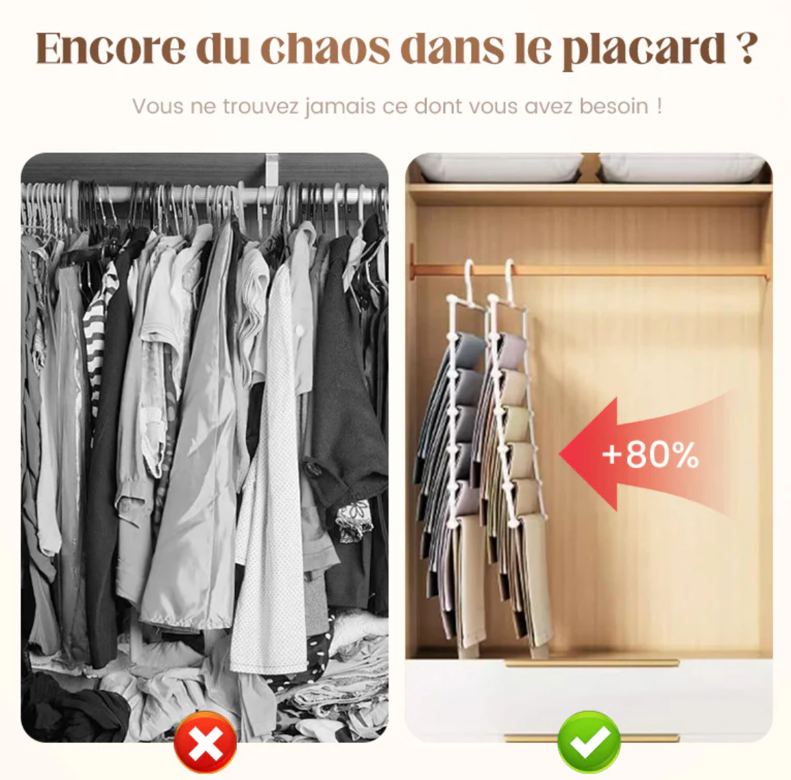 Porte-Pantalons Multifonctionnel