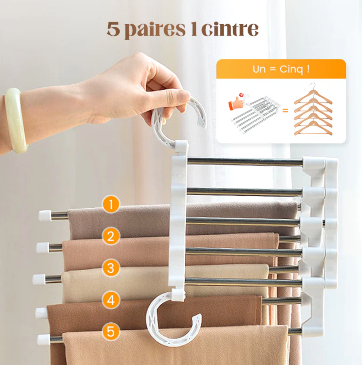 Porte-Pantalons Multifonctionnel
