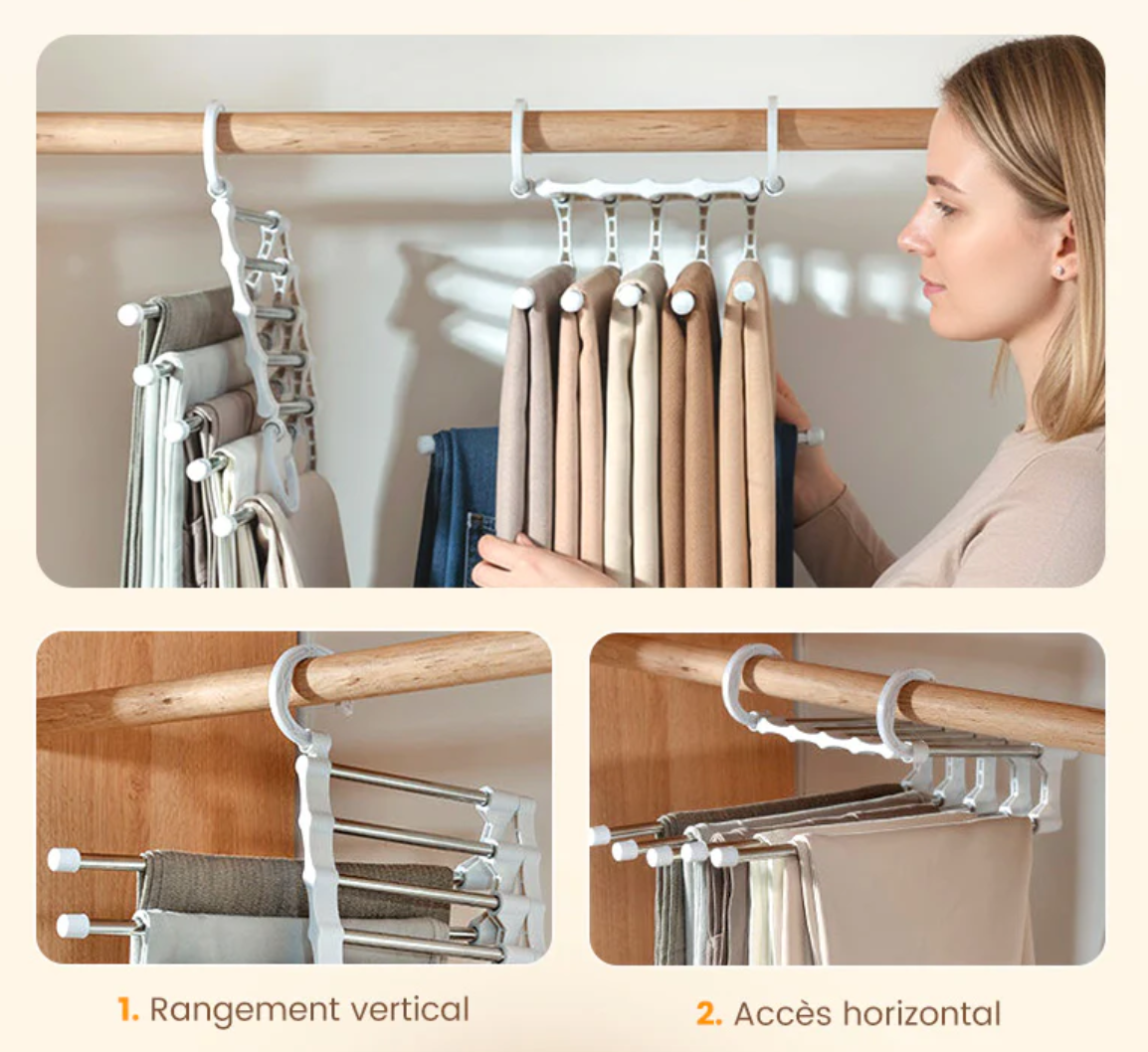 Porte-Pantalons Multifonctionnel