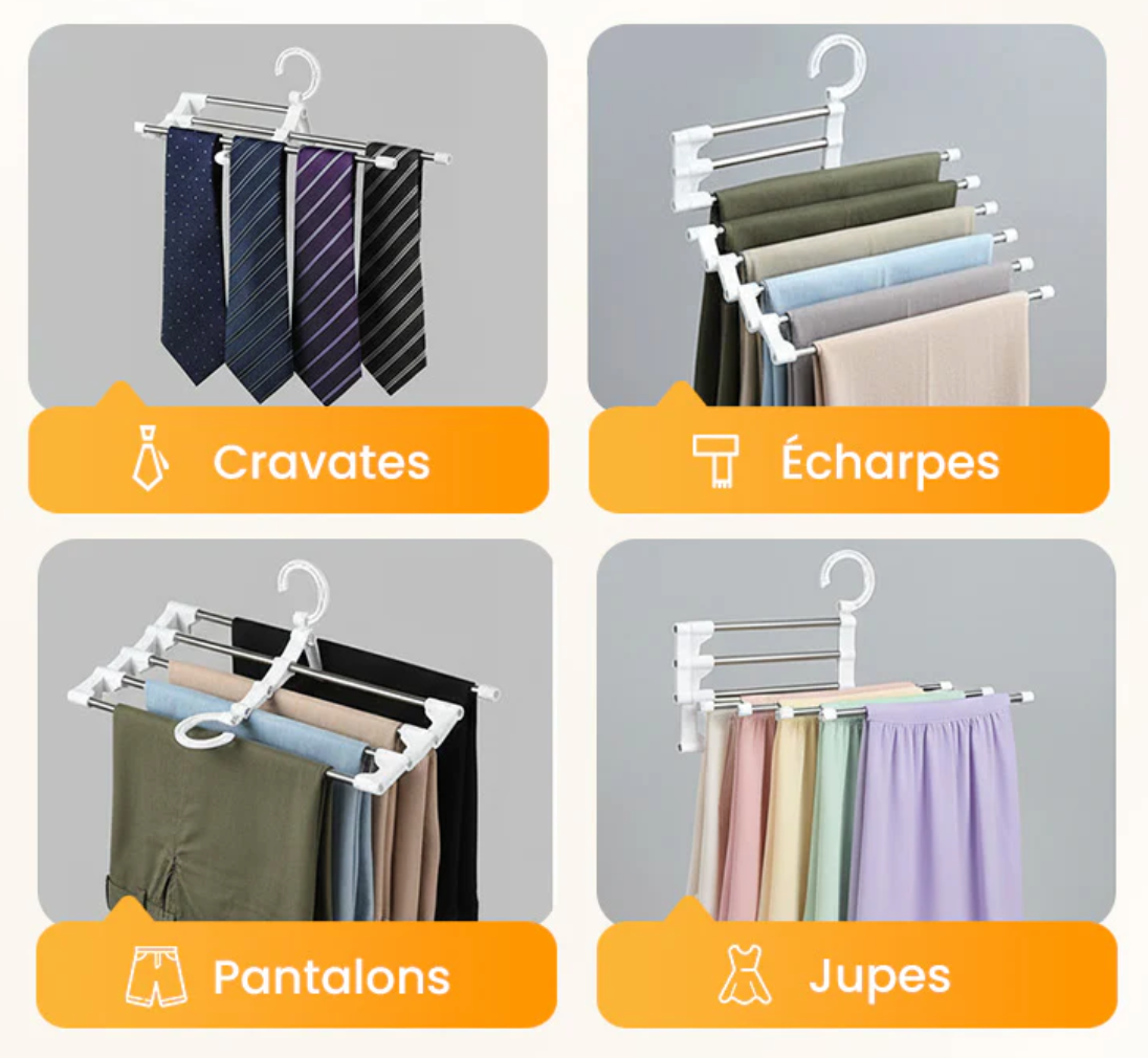 Porte-Pantalons Multifonctionnel