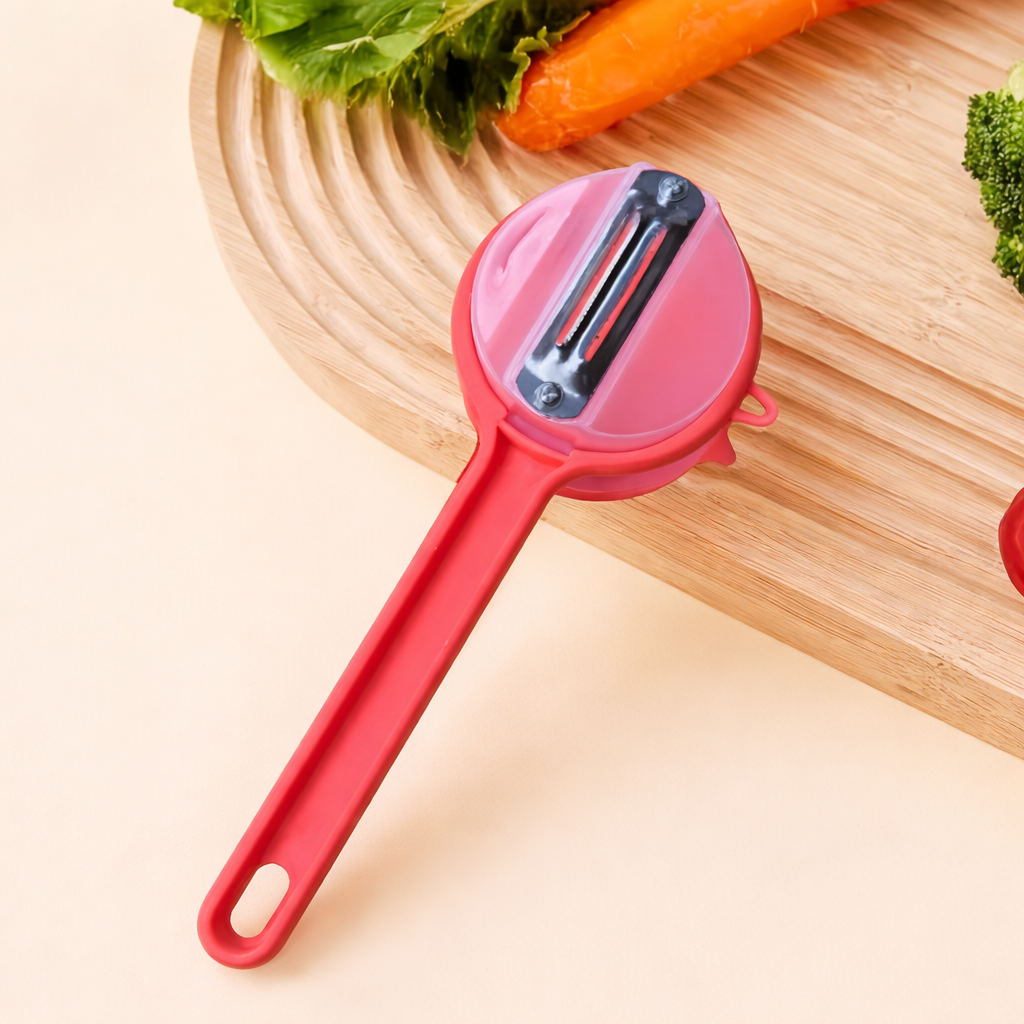Éplucheur de conservation multifonctionnel avec boîte de rangement - Acier inoxydable