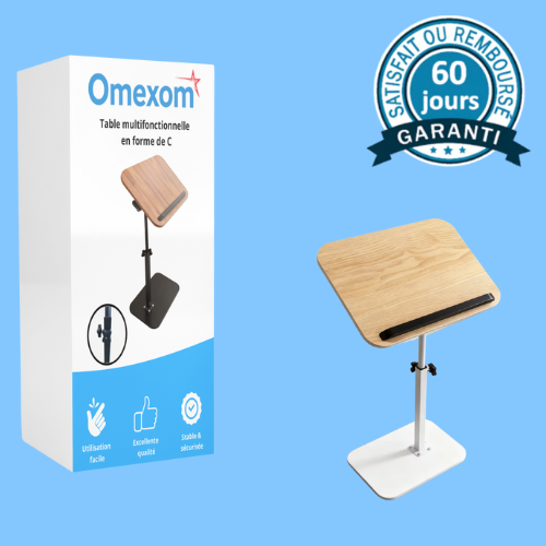 Table multifonctionnelle en forme de C