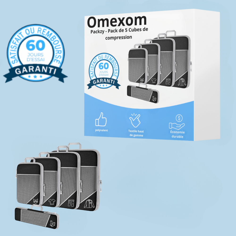 Packzy - Pack de 5 Cubes de compression